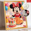 Pearl Art Painting Minnie Mouse Birthday Cake Home Wall Decor Pearl Gemstone Picture Crafts Adult/Beginner Gift Creative Home Decor Unframed