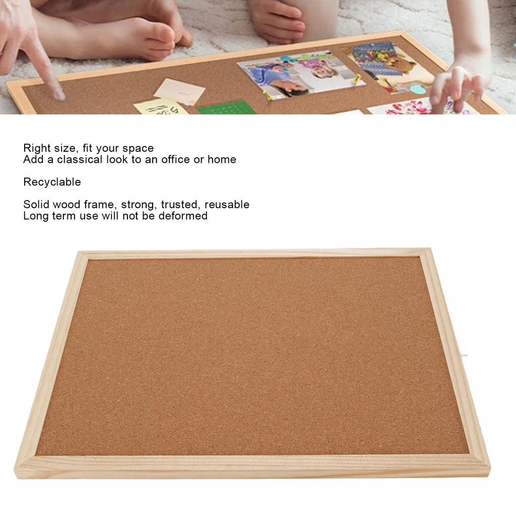 2Pcs Cork Boards 30X40Cm With Wooden Frame  Walls Decorative Hanging Pin Notice Memo Bulletin Board Cork Boards