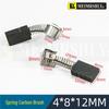 Motor Tachometer Carbon Brush with Spring - Sizes Available: 4x4, 4x5, 4x6, 4x7, 4x8, 4x10, 4x12.