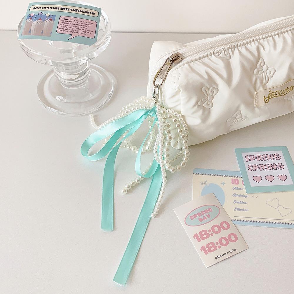 Love Heart Pendant DIY Ribbon Photocard Holder Idol Card Display Protector  School Stationery