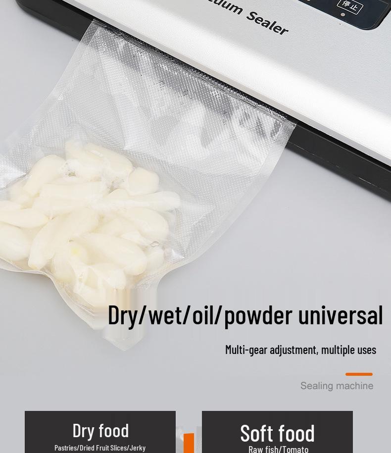 2026 Portable Food-Grade Vacuum Sealer for Kitchen Preservation