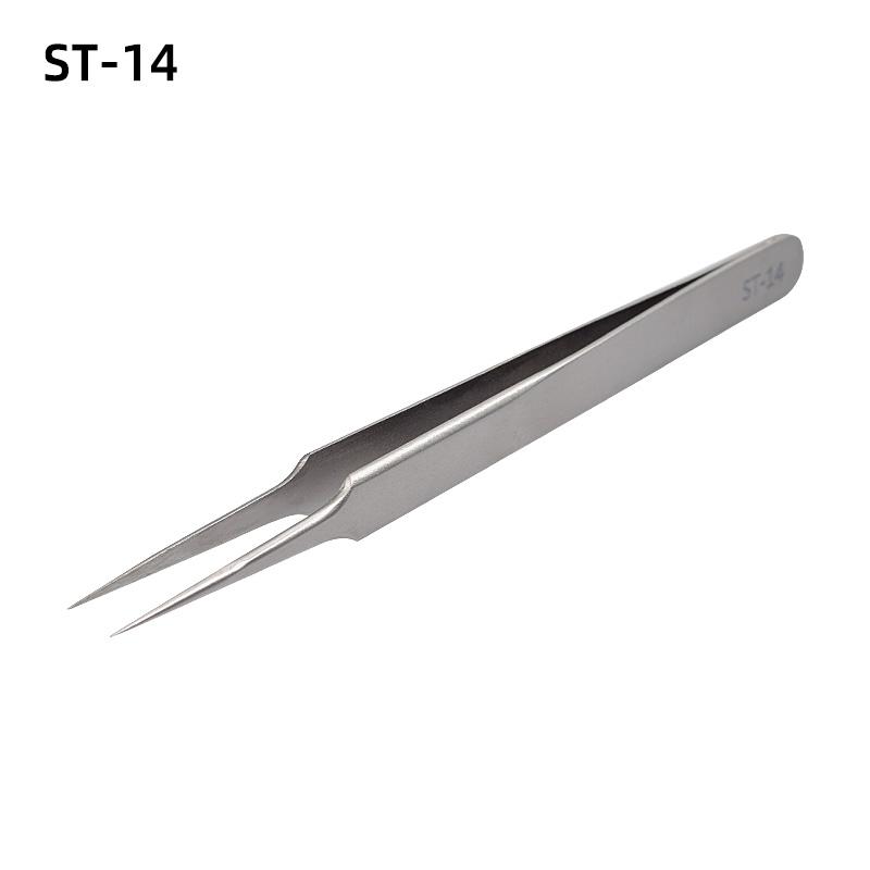 Stainless Steel Eyebrow Tweezer False Eyelash Extension Tools Auxiliary Repair Hyperfine High Precision Anti Acid Tweezers