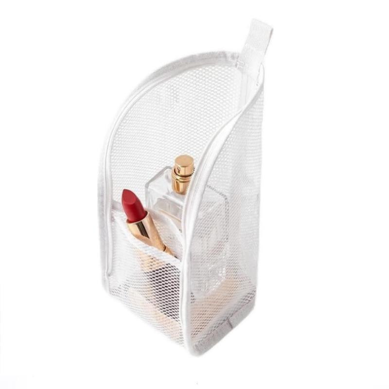 EVA Mesh Standing Toiletry Bag Hanging Travel Large Capacity Cosmetic Water Resistant Portable Toiletries Toothbrush Storage Set