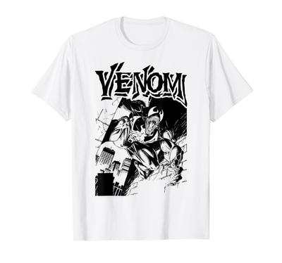 Marvel Venom Street Cover Comic Illustration Grafisches T-Shirt