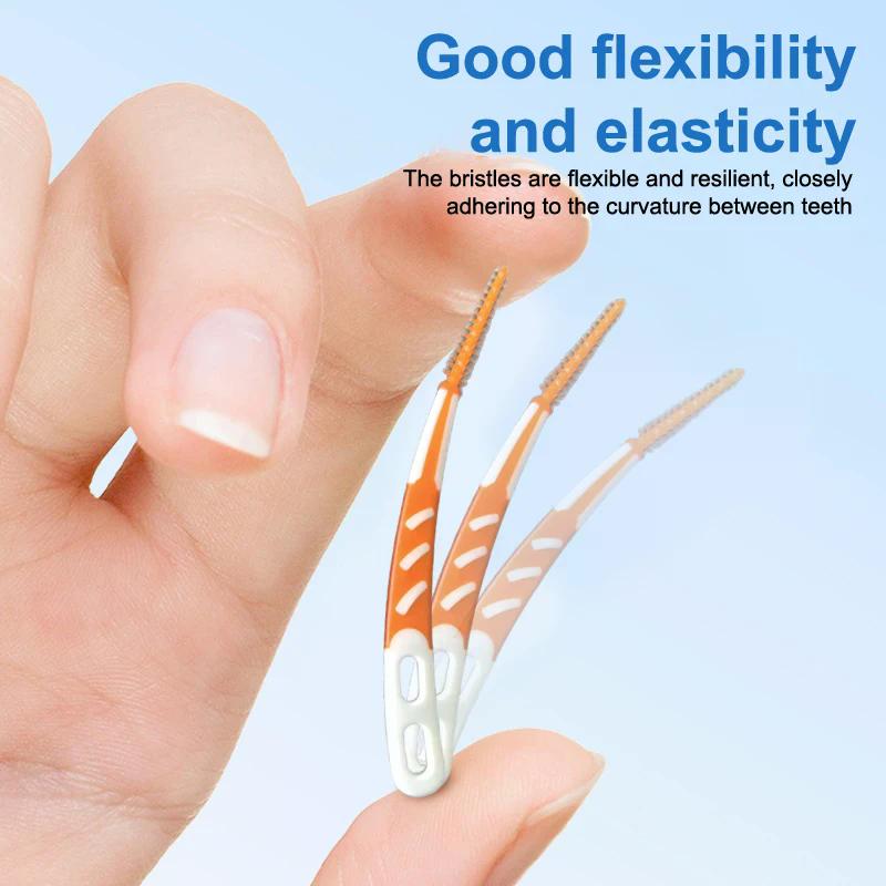 1/5 Box Interdental Silicone Brushes Teeth Stick Toothpicks Interdental Brushes Dental Cleaning Brush Teeth Care Dental Floss