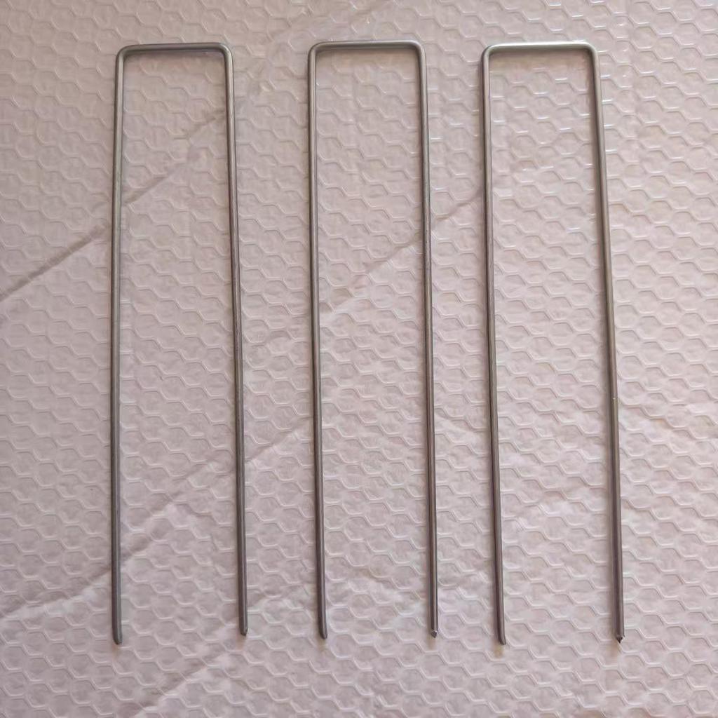 Verzinkte U-förmige Unkrautbarriere-Erdnägel - Stahl-Draht Bodenabdeckung & Netz-Anker