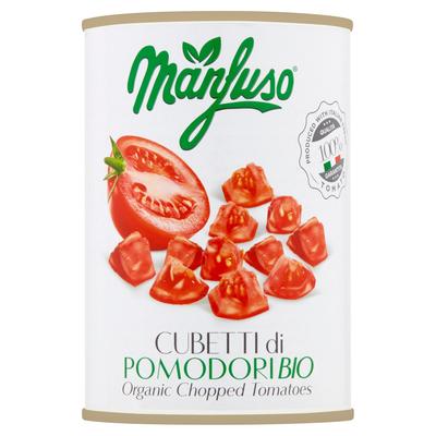 Pelati Cubetti Tomatoes In Pieces, Organic, 400 G - Manfuso