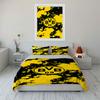 Yellow-black splatter with BVB. Bedding sets Duvet cover sets Duvet covers Pillowcases(1 * Duvet Cover 2 * Pillowcases, without duvet insert)