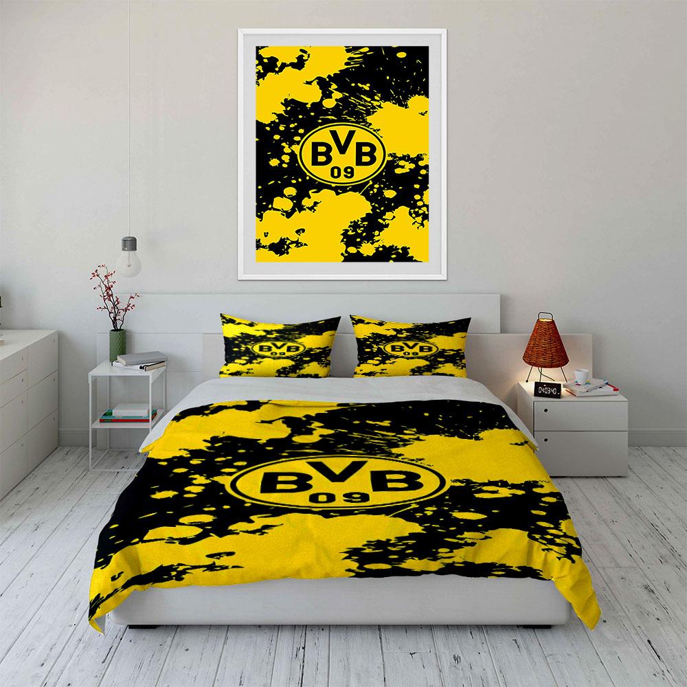 Yellow-black splatter with BVB. Bedding sets Duvet cover sets Duvet covers Pillowcases(1 * Duvet Cover 2 * Pillowcases, without duvet insert)