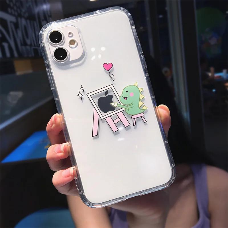 Cute Dinosaur Couple Phone Case For Samsung Galaxy S22 S26 S23 S24 S25 Ultra Plus Cartoon Cover For Galaxy S24+ S23+ S22+ Fundas