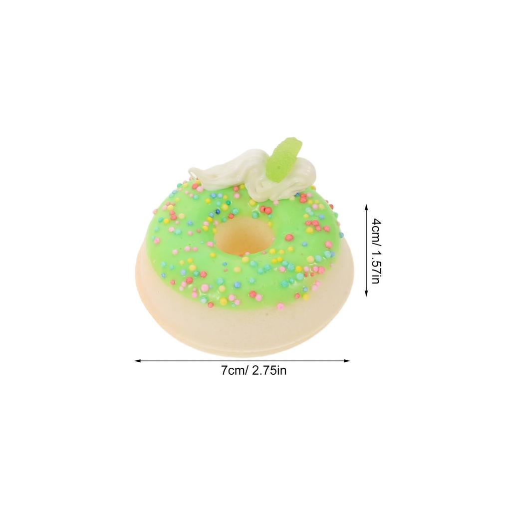 FRCOLOR Candy Toy Donut PU 7 Dessert Food Sample Toy Model, Donuts, Large, Pieces, Toy,