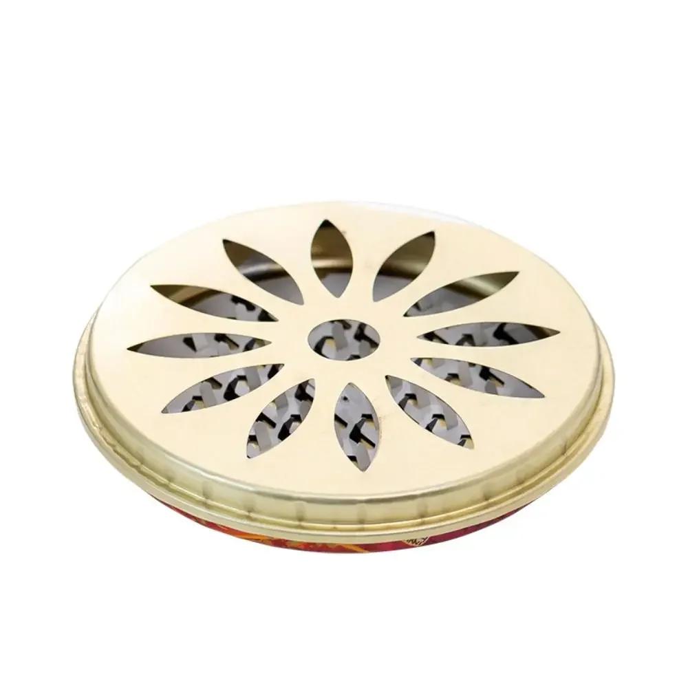 Stainless Steel Mosquito Spiral Holder Box Fireproof with Lid Mosquito Coil Burner Round Safe Mosquito Incense Holder