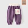 Warme Fleece-gefütterte Jogginghosen für Kinder - Herbst-/Winter-/Frühlingsstil, Dicke Outdoor-Schweißhosen für kleine und mittlere Kinder