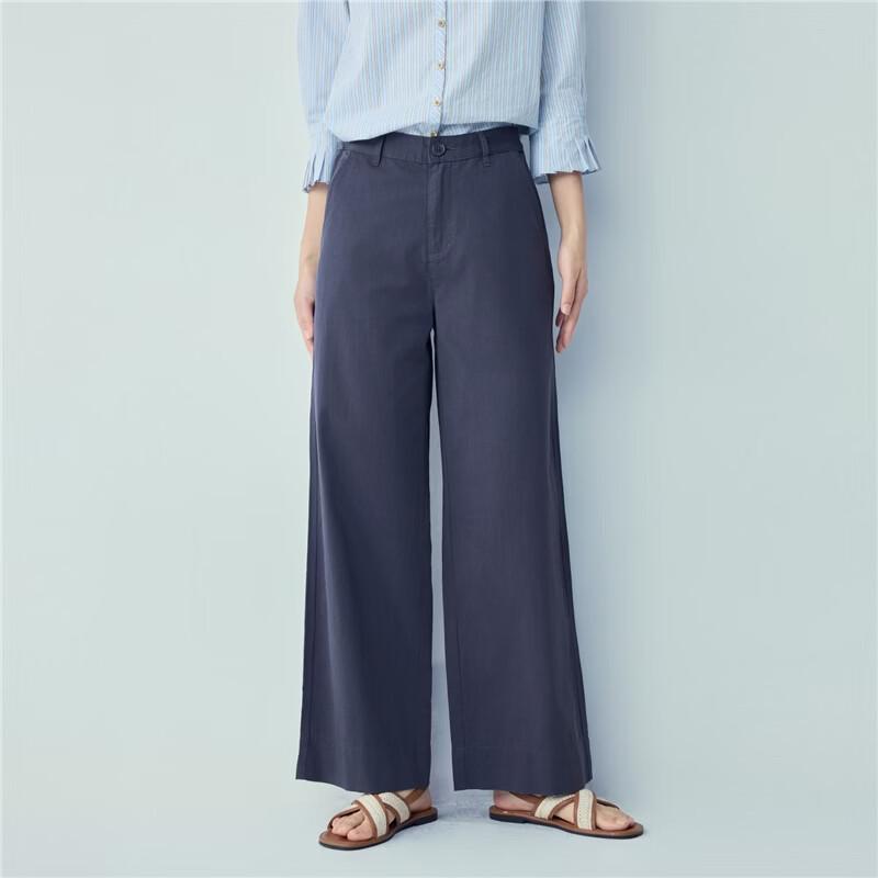 Giordano Women's 2026 Spring High-Waist Straight Wide-Leg Cotton Pants