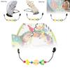 Cozy Wooden Baby Rocking Chair Toy Stand With Colorful Plush Toys For Infant Enjoyment