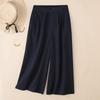 ZANZEA Women Casual Elastic Waist Loose Summer Capris Pants
