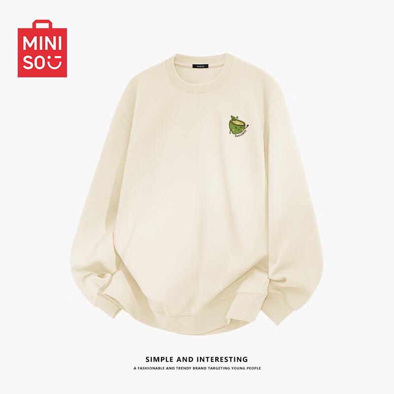 MINISO Men's American Style Loose Fit Crewneck Sweatshirt