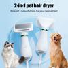 2 In 1 Pet Hair Dryer Brush Grooming for Cat and Dog Brush Professional Home Grooming Furry Drying Portable Dog Blower  Comb