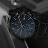 PINDOWS Stainless Chronograph Quartz Watch with Automatic Date Function Men's Watch, Fashionable, Minimalist, Business, Durable, Steel, Waterproof,