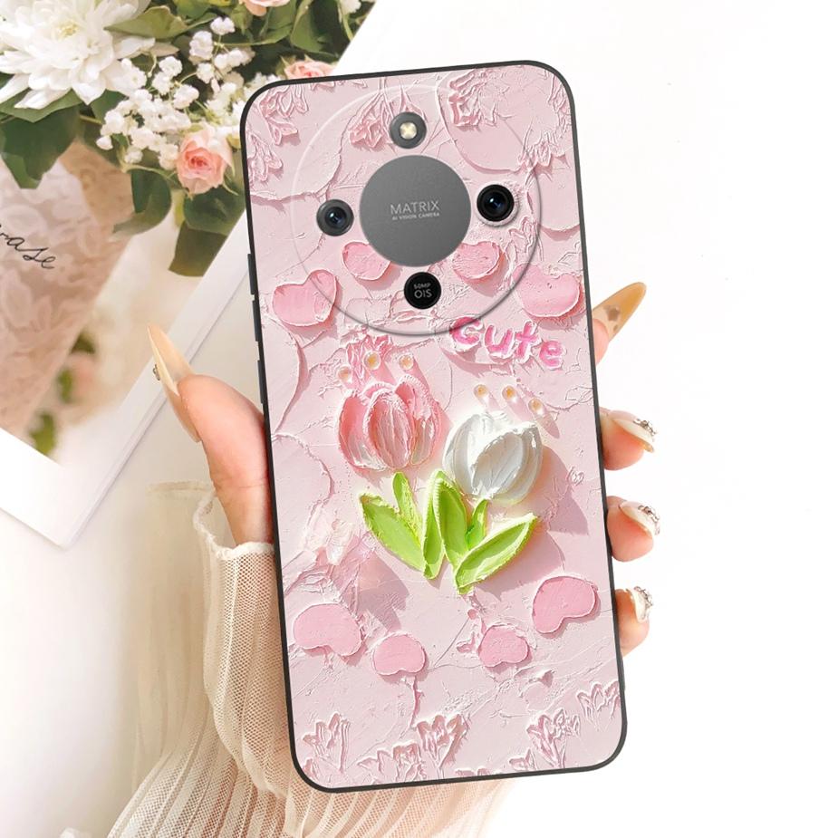 For Honor X9d Case Magic8 Lite Cute Fashion Cartoon Cover Soft TPU Phone Case For Honor Magic 8 Lite X 70 HonorX9d HonorX70 Bags