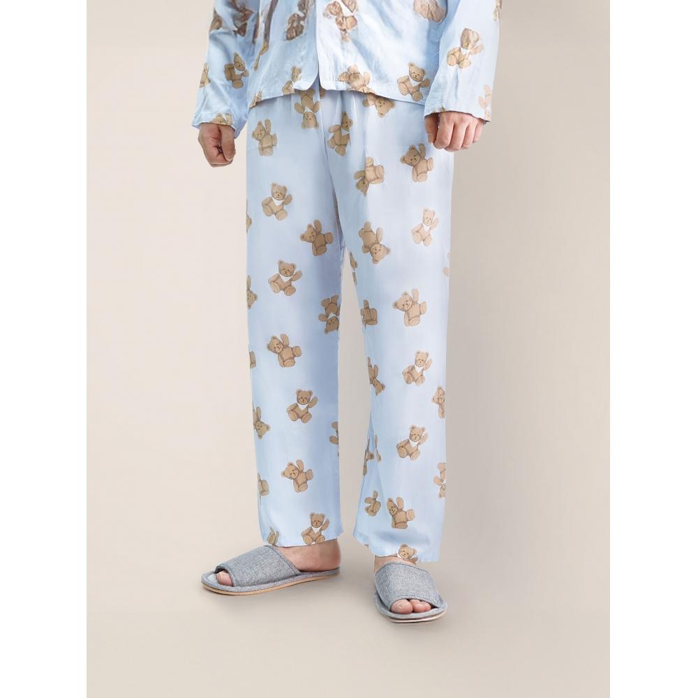 

Daiso [pubLic] Rayon Pattern Long Bottoms L bLue