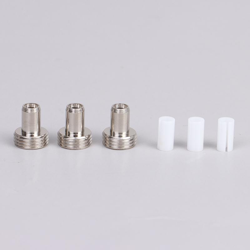 3Set 7mm Ceramic Tube Sleeve & Metal Head Connector Adapters For Visual Fault Locator Red Light Pen Fiber Optic Cable Tester