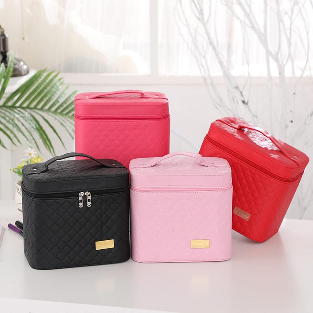 Makeup Cosmetic Large Korean Small Item Cosmetic Large with Antique Girl IBUKI-STYLE Box, Box, Portable, Capacity, Makeup, Travel, Style, Pouch, Bag,
