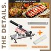 Home Kitchen Frozen Meat Slicer Manual Stainless Steel Food Cutter Slicing Machine Automatic Meat Delivery Nonslip Handle
