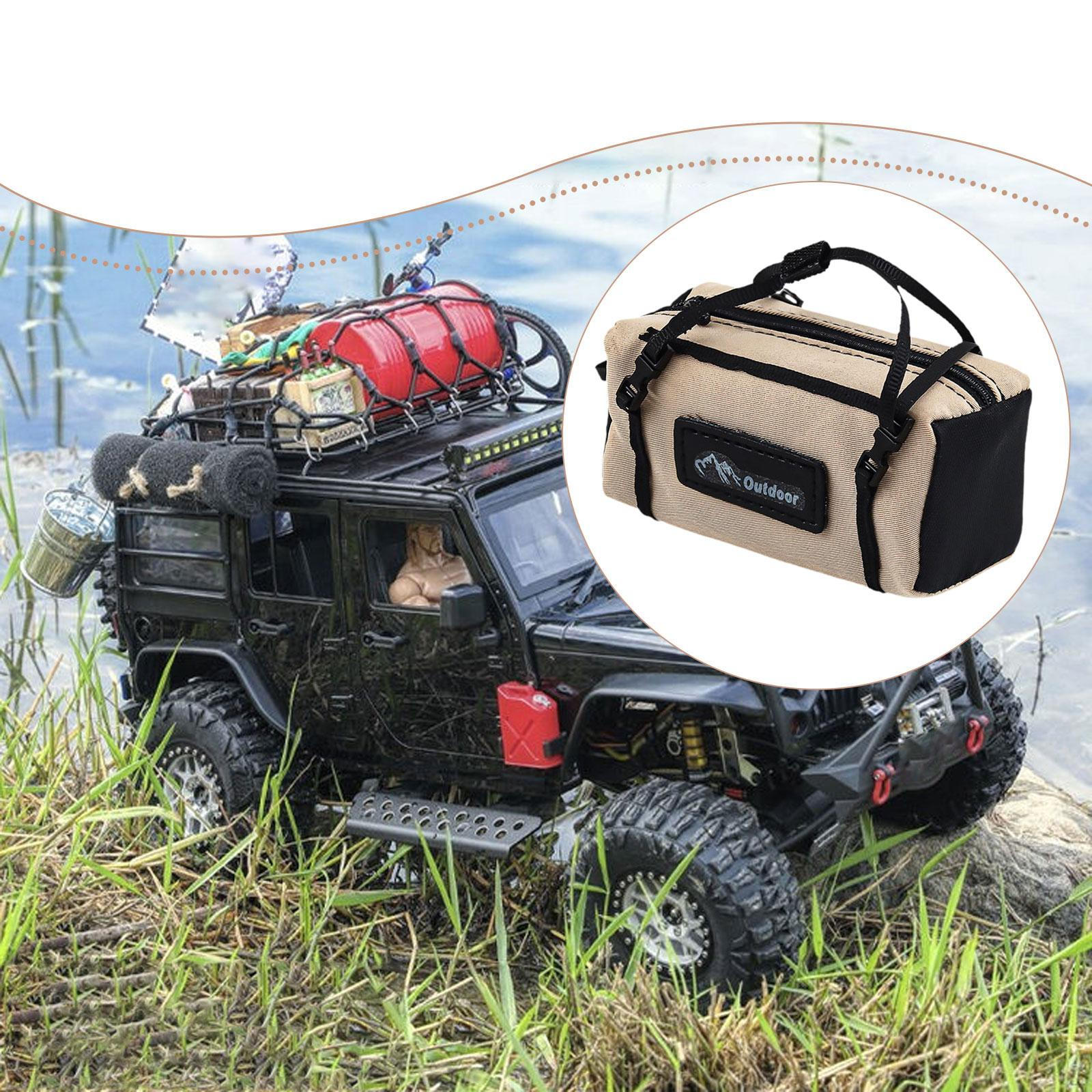 

1/10 RC Car Luggage Bag Cargo Roof Lightweight Durability Parts Simulation Miniature жовтий
