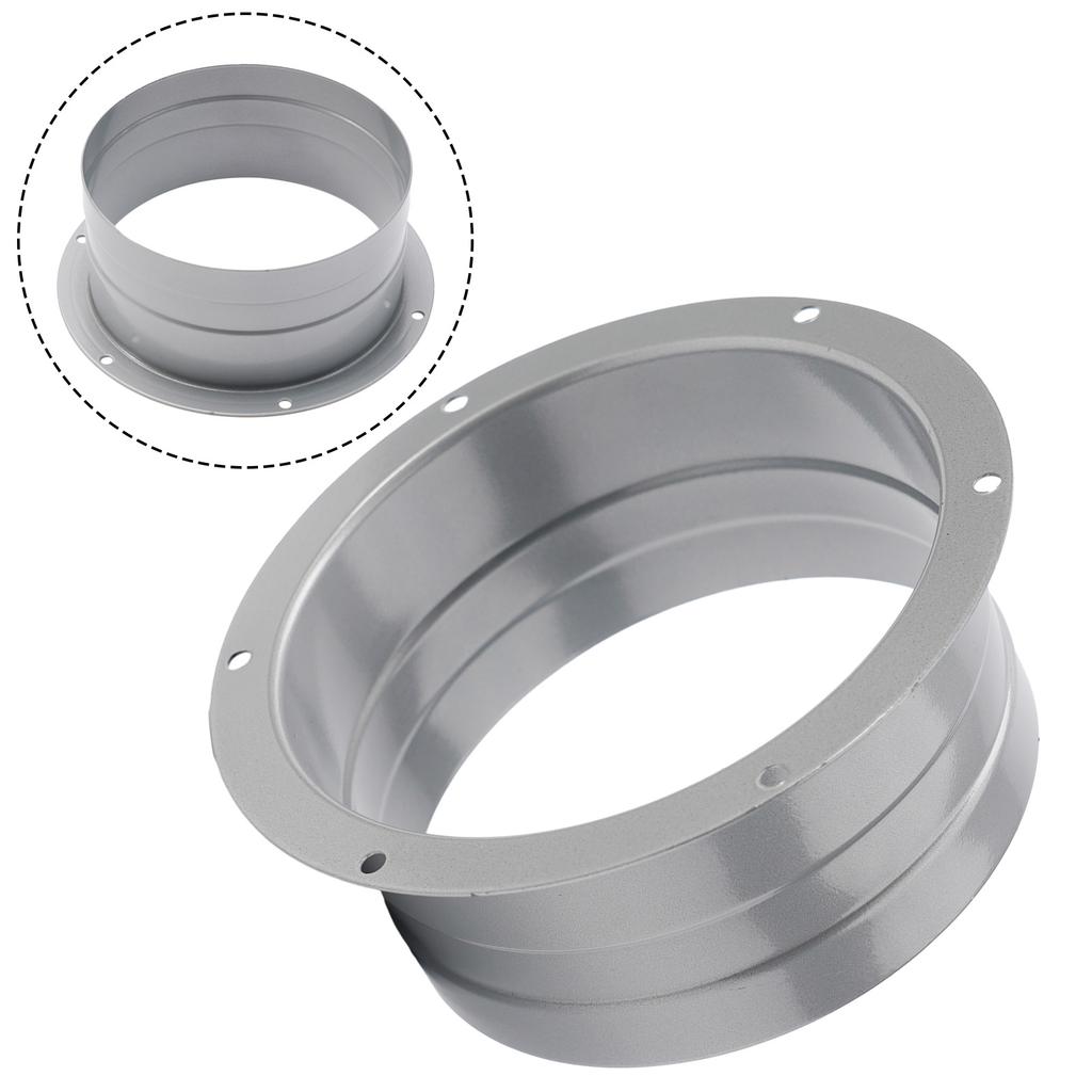 Adapter Flange Connection Flange Flange Adapter Galvanized Gray Metal Vent Pipe Wall 100mm 120mm 150mm 1pcs 200mm