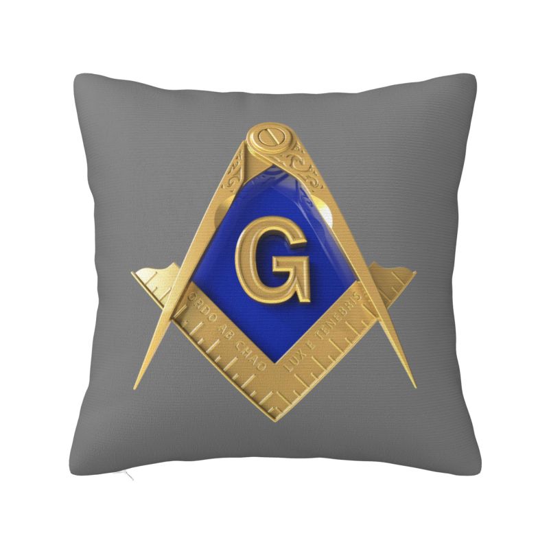 Custom Freemason Evil Eye Symbol Throw Pillow Covers Masonic Mason Chair Cushion Cover Square Pillowcase