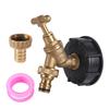 IBC Brass Faucet S60X6 IBC Tank Adapter G1/2" Tank Faucet Valve Tool with Ball Valve for Garden Hose Tank Faucet Valve Faucet