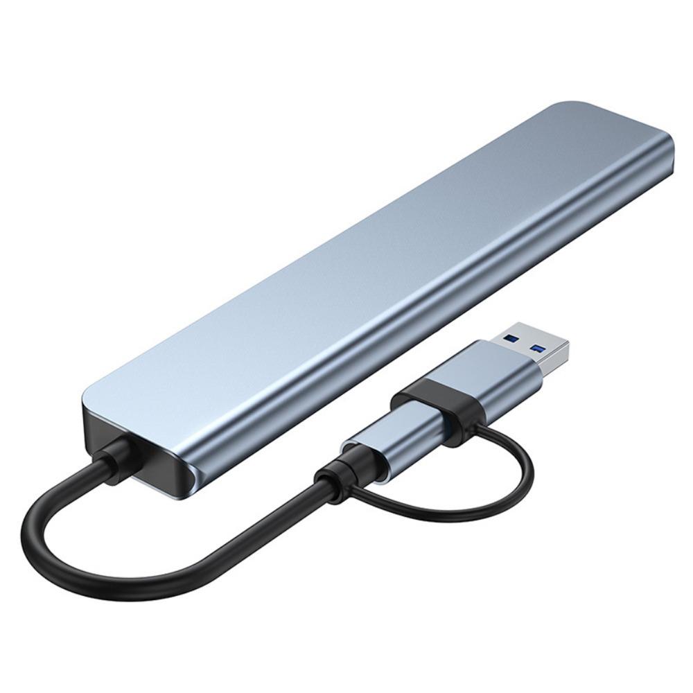 8 In 1 USB C Hub Multiport Adapter with TF SD Card Reader for Laptop PC MacBook Type C Dongle