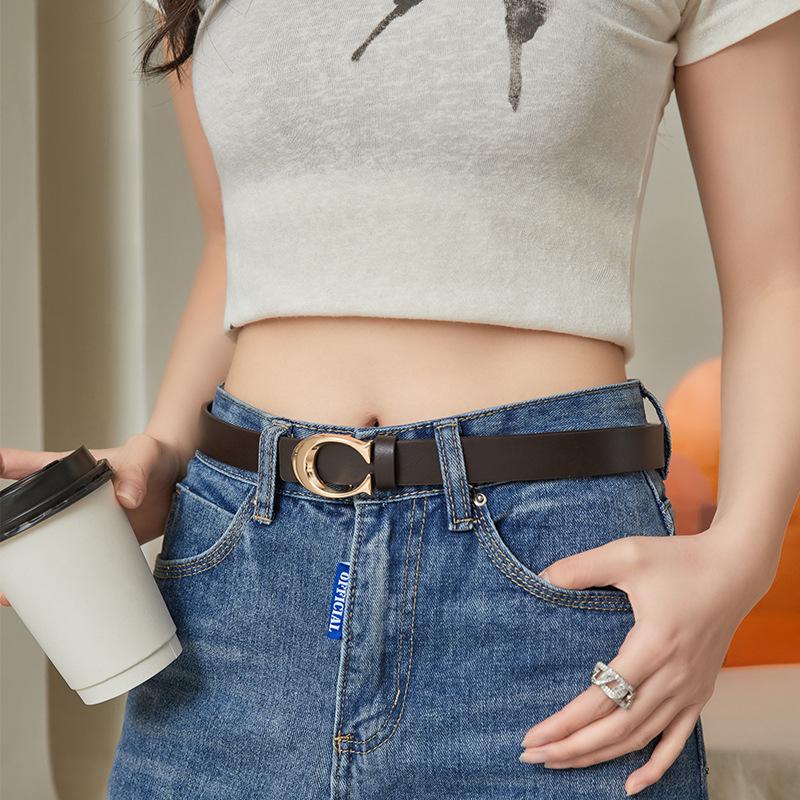 Women's Luxury 2023 Artificial Leather Belt for Suits & Jeans