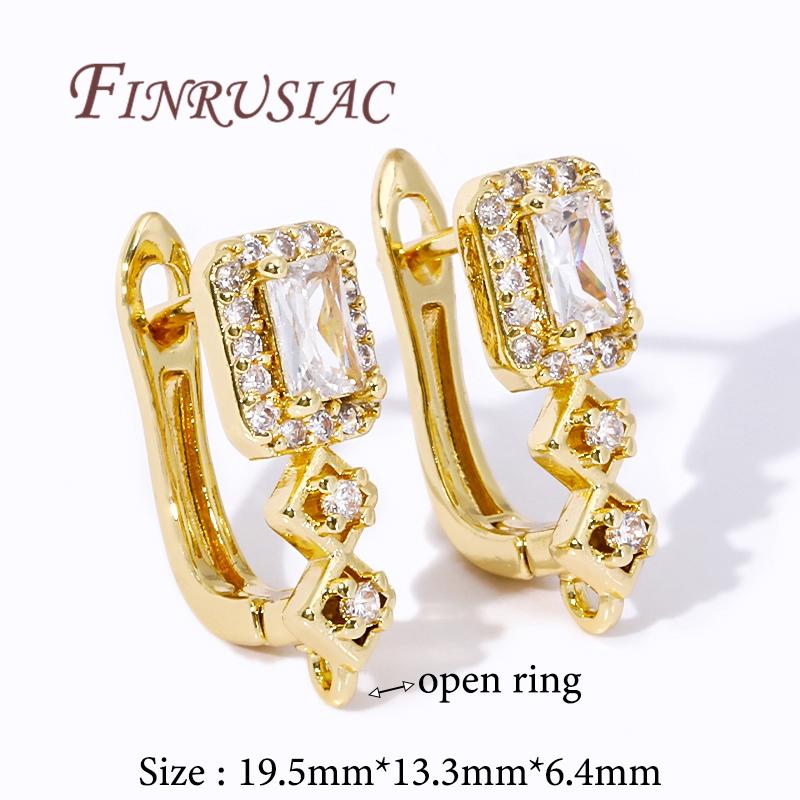 Multi Styles 18K Gold Plated Earwires Fasteners Earring Hooks Clasps Accessories For DIY Women's Anti-Allergy Earrings Making