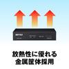 Buffalo Giga Compatible Metal Housing Power Supply 5 Ports Black Switching Hub Magnet Supports Wall Mounting Built-in LSW6-GT-5NS/BK