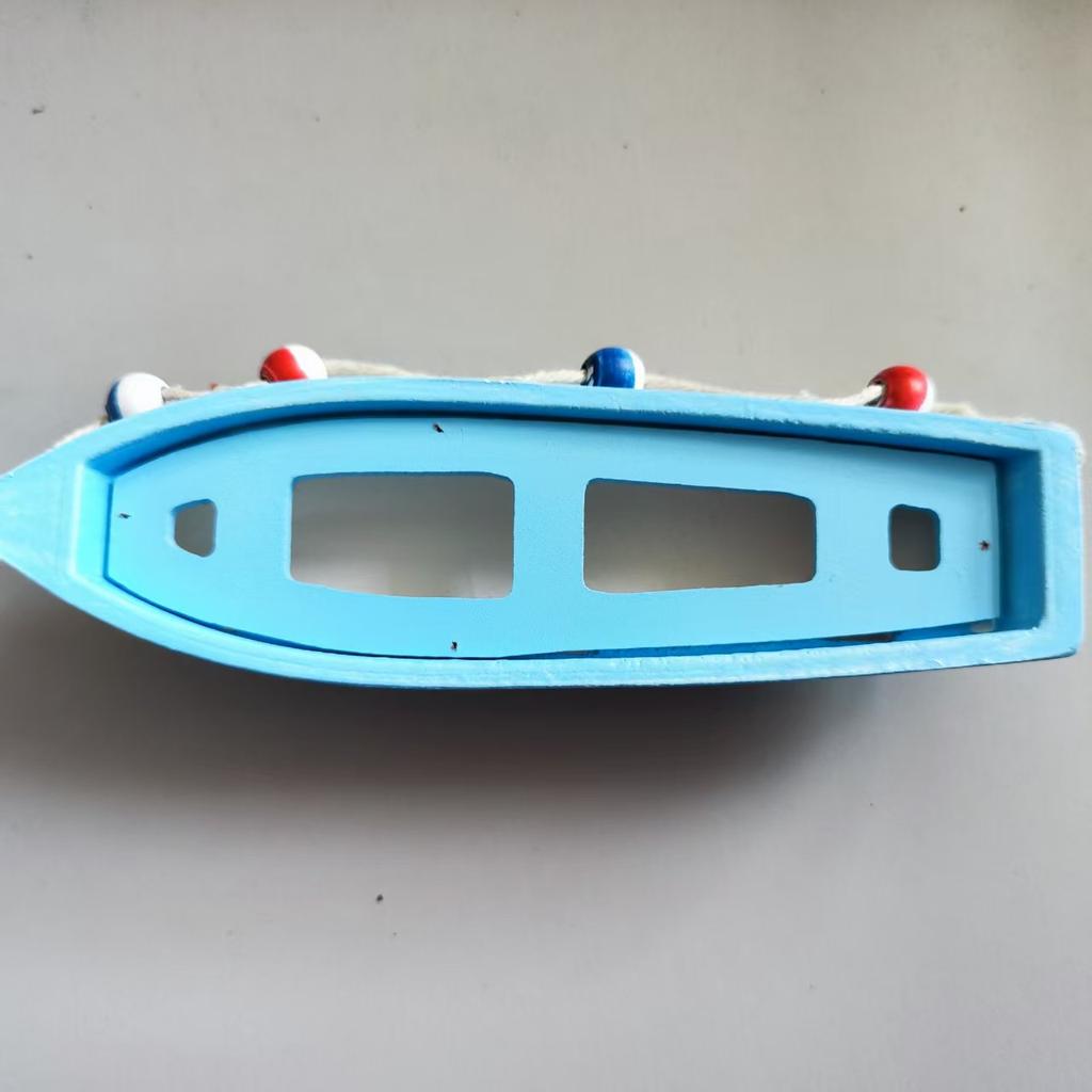 Wooden Boat Ornaments Craft  Home Decoration Marine Sailboat Shelf Model  Living Room Office Gifts Desktop Mediterranean Styles