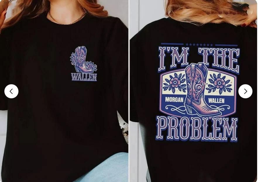 Morgan Wallen Im The Problem Tour 2025 Two Sided TShirt M