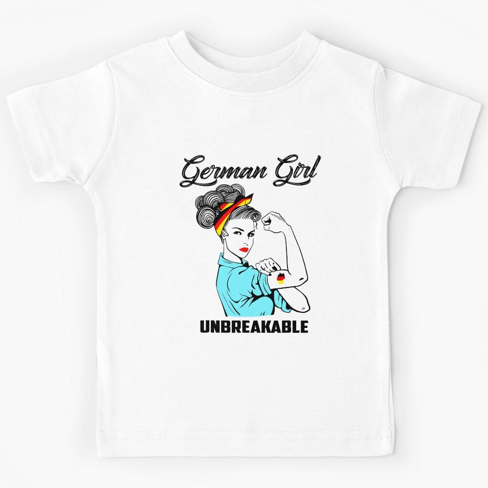 German Girl Unbreakable Heritage Germany Flag Kids T-Shirt 170