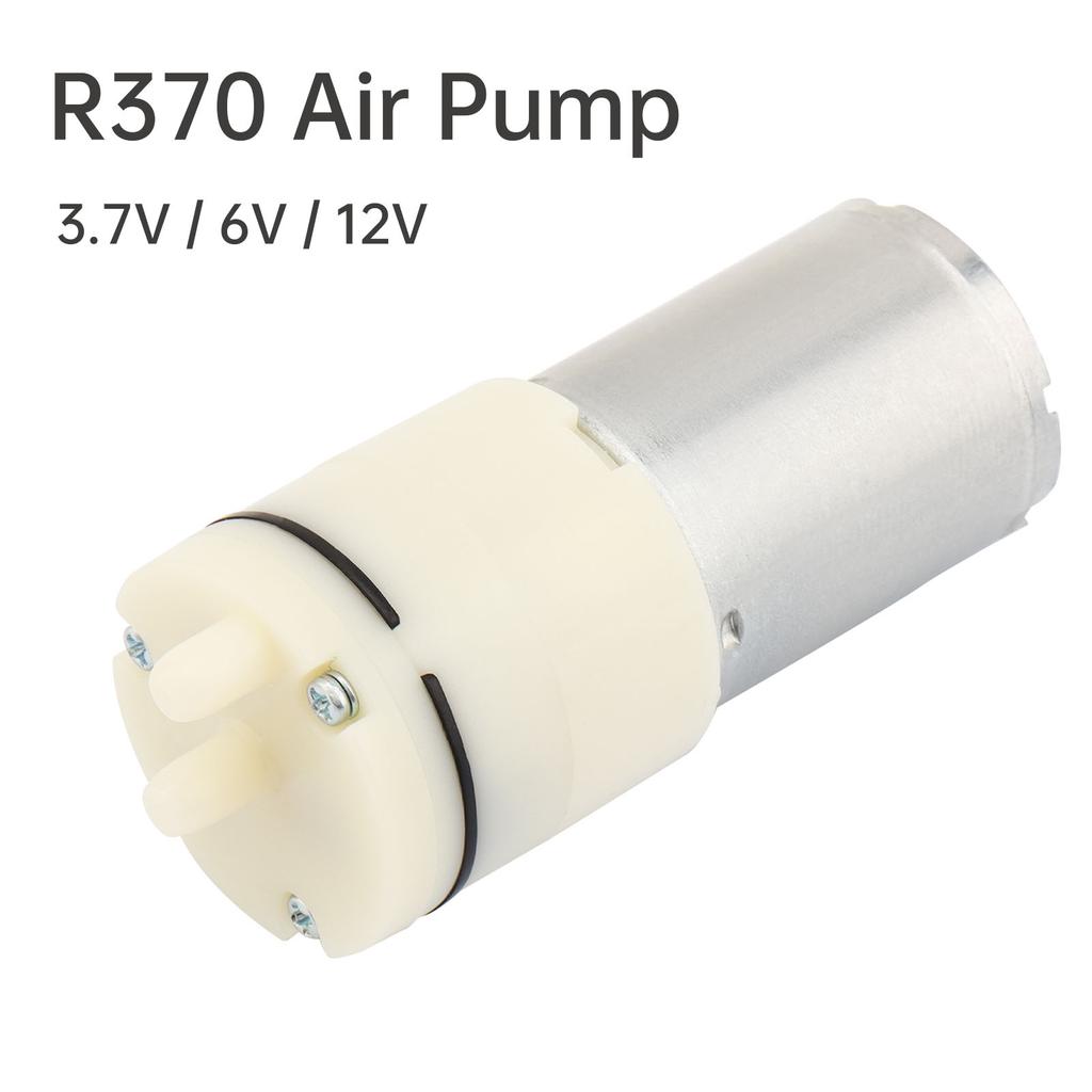 R370 Mini vakuová pumpa Motor 3,7V / 6V /12V Mini vzduchová pumpa Vzduchová membránová pumpa Mikro vakuový posilovací motor Průtok 0,5 - 2,5 l/min