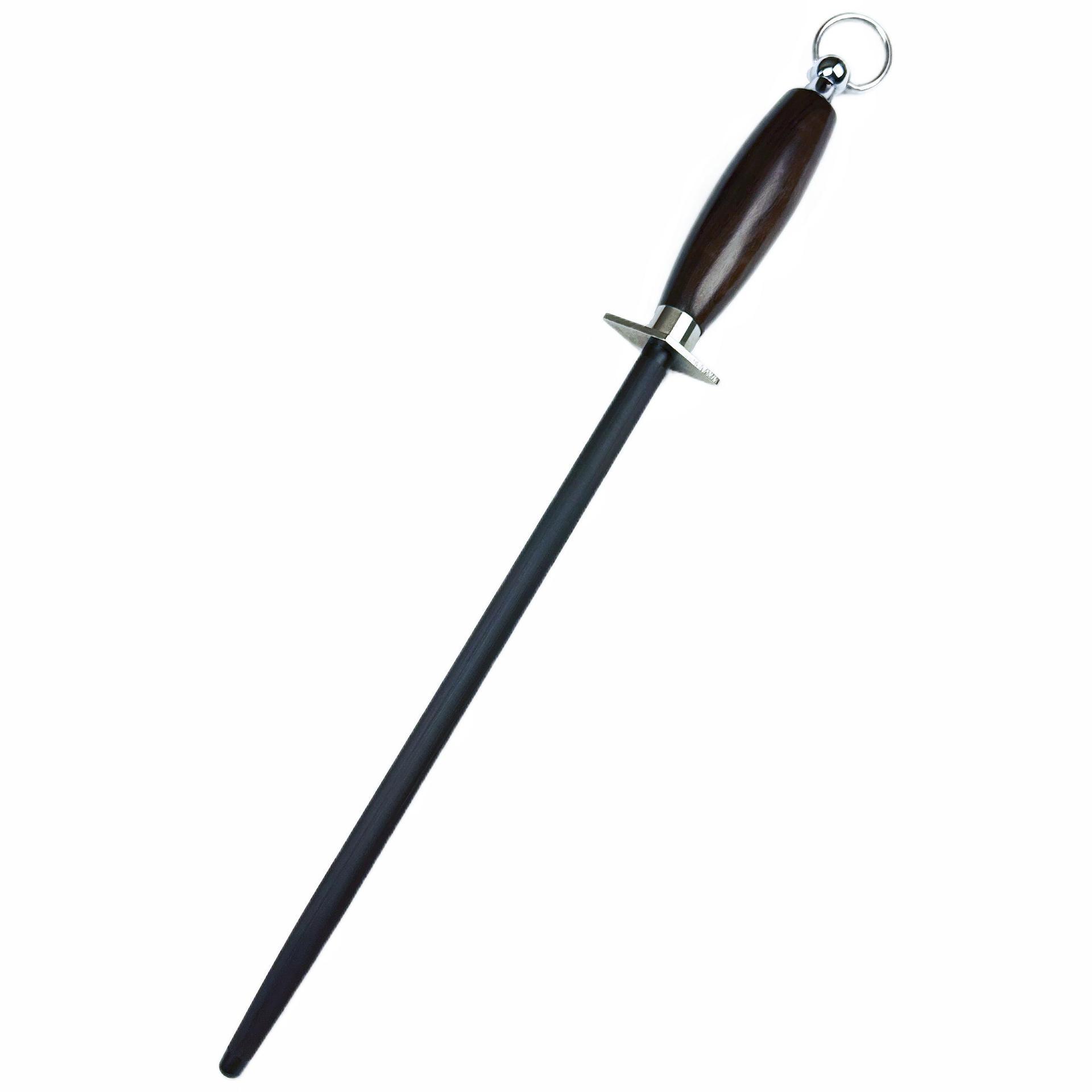 Premium Ebony Black Diamond Sharpening Steel Rod - Ultra-High Hardness