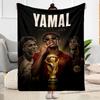 Lamine Yamal's Zukunfts-Fußball-Decke Ultra-Weich Toll für Bett Bürostuhl Büro für Alle Jahreszeiten Verspieltes Design Geburtstag Weihnachtsgeschenk Decke