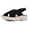 Clarks Two-Layer Cowhide Simple Comfortable Fashion Sandals Women sandals Black 261719484
