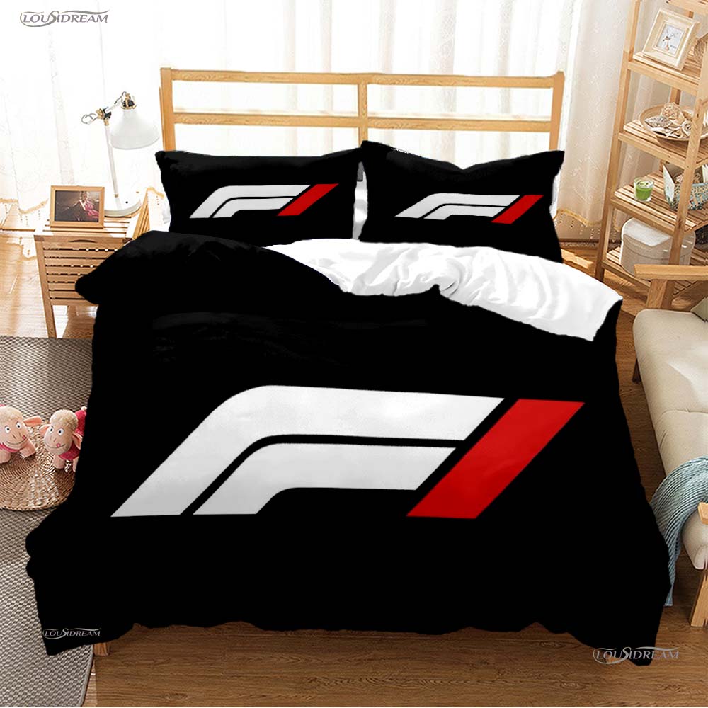 Formula 1 Duvet Cover Comforter Racing Enthusiast Bedding Sets Soft Quilt Cover and Pillowcases Teens Single/Double/Queen/King