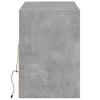 TV Wall Cabinet with LED Lighting Concrete Grey 130 x 31 x 45 cm