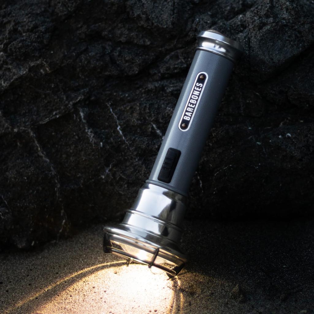 BAREBONES Vintage LED Slate Gray Japanese Flashlight, [Official Distributor]