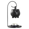Wax Burner Ceramic Gothic Cauldron with Handle Oil Diffuser Candle Aromatherapy Burner for Office Apartment Bedroom Living Room