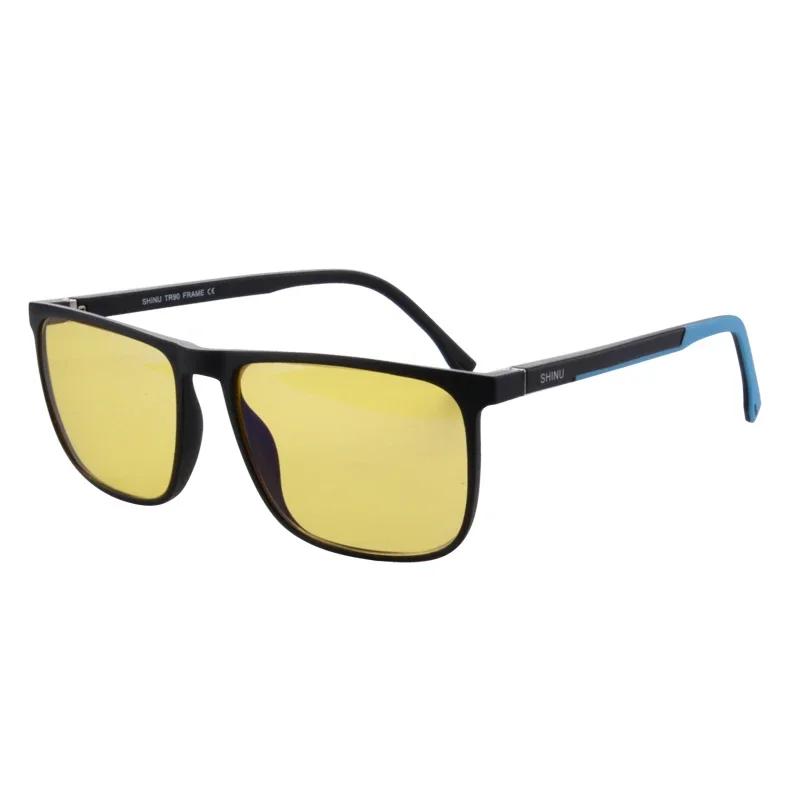 SHINU Blue Light Blocking Glasses with Red Lenses Protect Your Eyes From Digital Strain Good Sleep Glasses Men Red Eye Lens