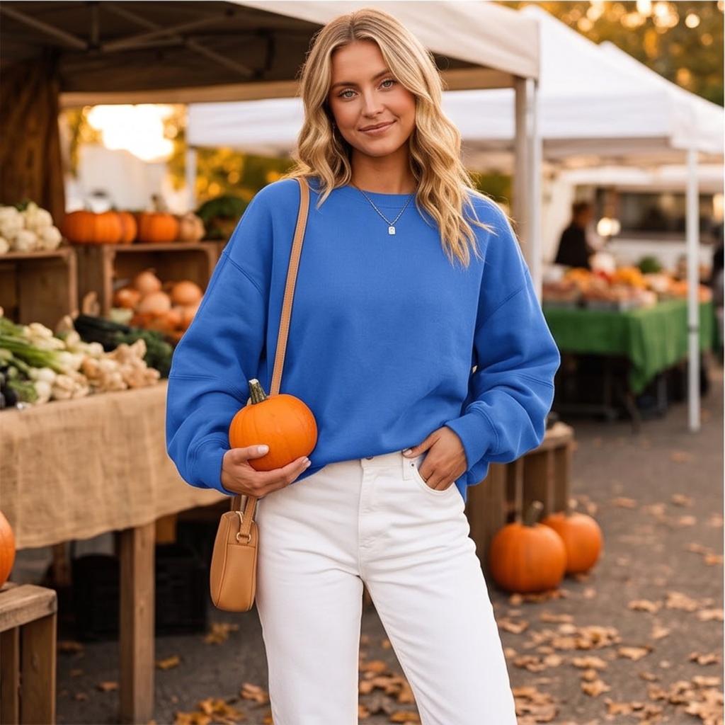 Women's Fashion Casual Long Sleeve Neck Sweatshirt Top for Everyday Wear