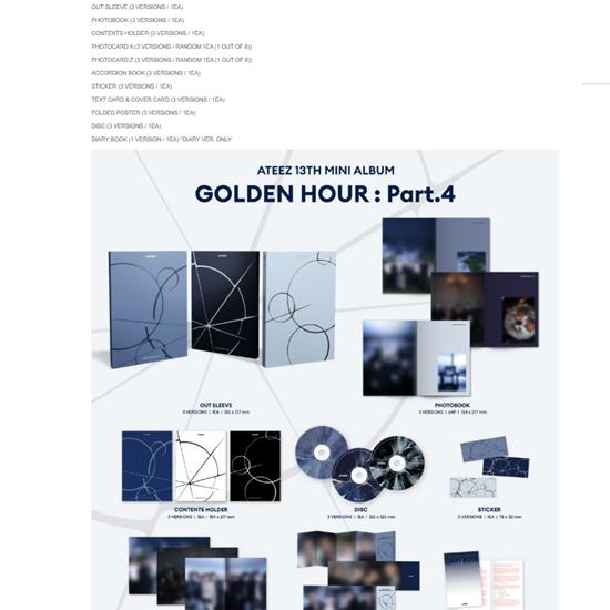 ATEEZ - 13. MINI-ALBUM - GOLDEN HOUR Teil 4 (Tagebuch-Version) - Veröffentlichung  2026-02-06